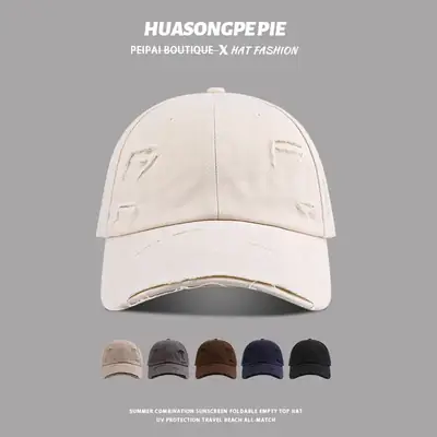 Women Black Baseball Cap Summer Retro All Match