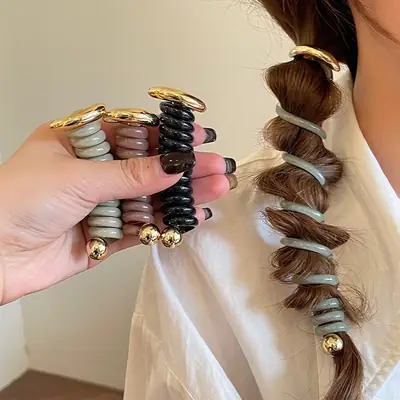 Elegant Green Bubble Hair Ponytail for Women