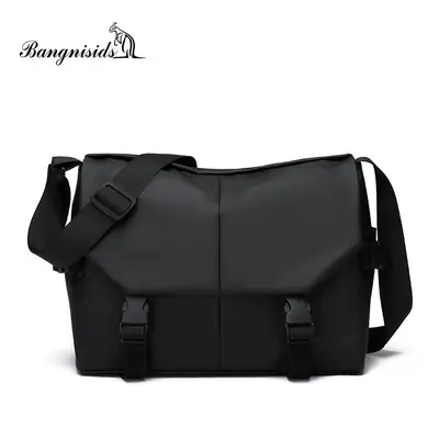 Men's Black Crossbody Bag Large Capacity Business Casual