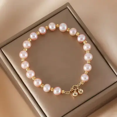 18k Gold Plated Pearl Bracelet for Women