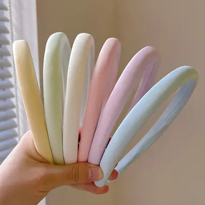 Women's White Macaron Hair Hoop Pressure Stamp 2024