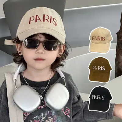Paris Cap for Kids Boys Girls Green Baseball