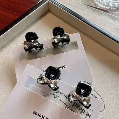 Sweet Rhinestone Princess Clip Bangs for Women