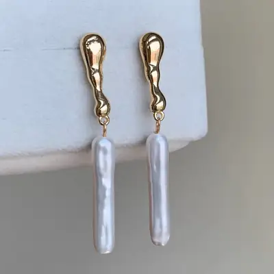 Long Elegant Pearl Earrings for Women