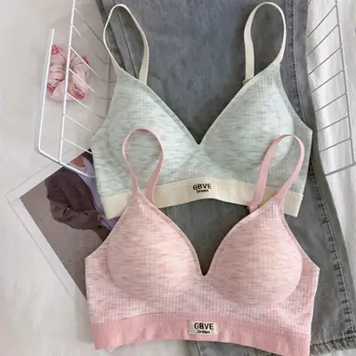 Women's Traceless Cotton Flat Chest Bra White