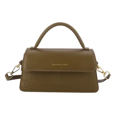 Black Croc Textured Shoulder Messenger Bag for Women