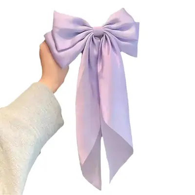 Satin Long Bow Hairpin for Women