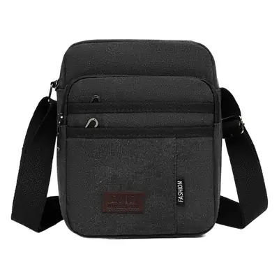 Men's Canvas Crossbody Bag Tan Multi-Layer Sports