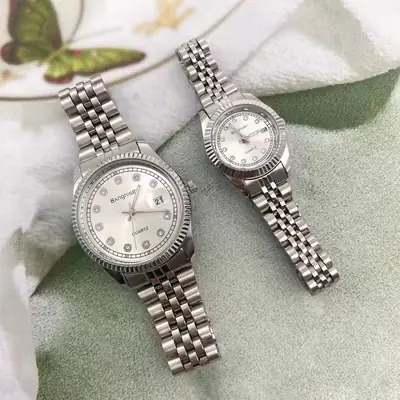 Luxury Gold & Silver Couple Watches for Women