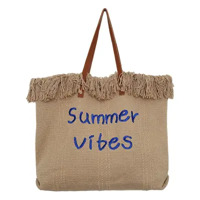 Women's Printed Shoulder Bag Summer Vibes Canvas Large