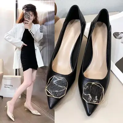 Women's Pointed Toe High Heel Shoes with Tassel
