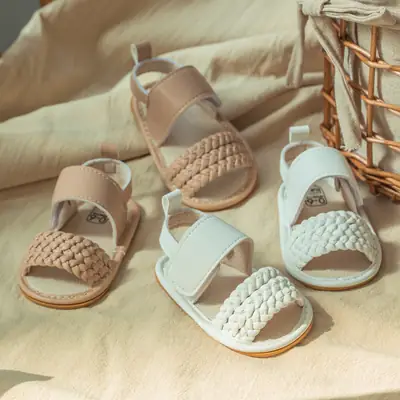 2024 New Baby Shoes Velcro Sandals Breathable Soft Rubber Bottom Women's Baby Shoes Baby Shoes