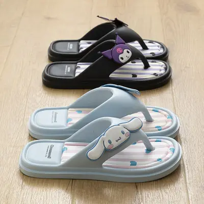 Yugui Dog Thick Bottom Flip-Flops Women's Summer 2024 New Non-Slip Outer Wear Seaside Beach Flip-Flops Women's Sandals