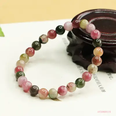 Natural Tourmaline Bracelet with Colorful Pearls
