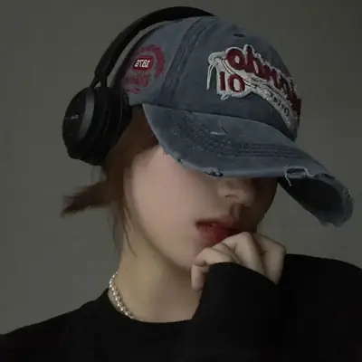 Women American Retro Distressed Baseball Cap