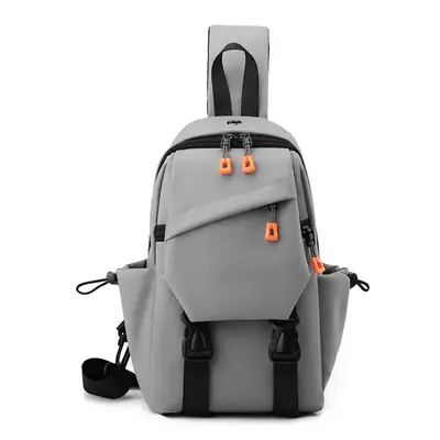 Men's Grey Striped Crossbody Bag 2024 New