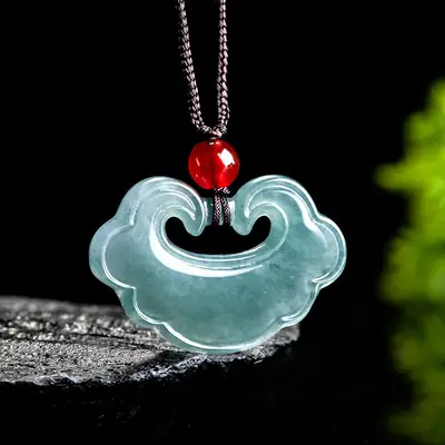 Jade Blue Water Aupscute Jade Pendant for Men Women