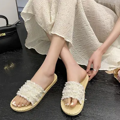 Women's Fairy Style Bow Slippers Summer Sandals