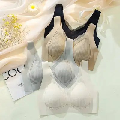 Traceless Lifting Push Up Bra Women Soft Anti Sagging