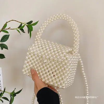 Pearl Beaded Chain Shoulder Bag 2024 New Style
