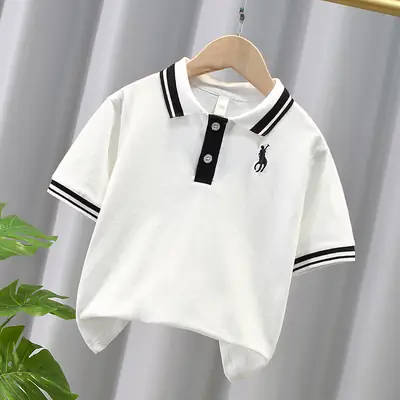 Boys Green Polo T-Shirt Short Sleeve 2025