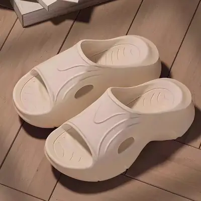 Women's Black Platform Sandals Summer Slip Flops