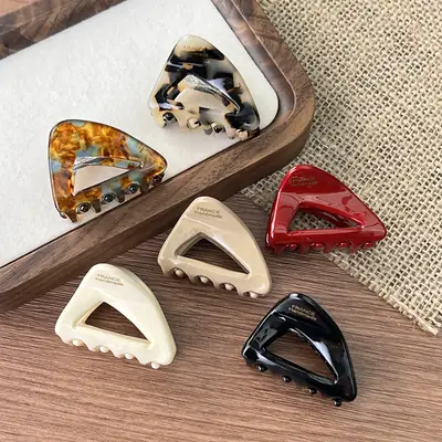 Acetic Acid Triangle Hair Clip for Women