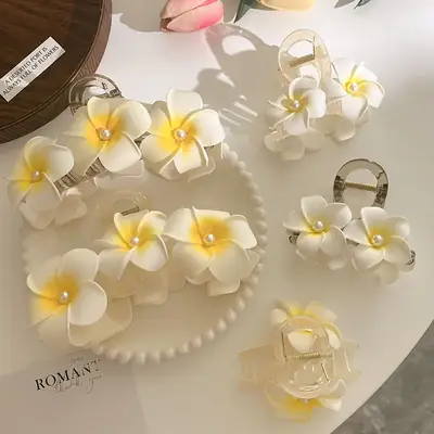 Plumed Hair Clip for Women Summer 2024