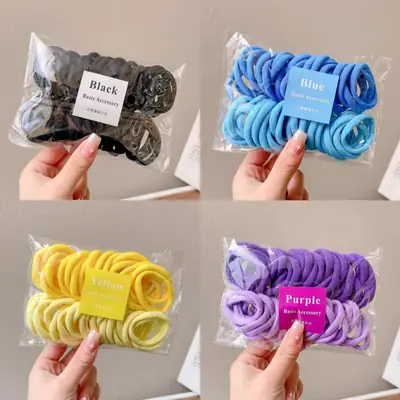 Yellow Rubber Hair Bands for Girls' Hair Accessories
