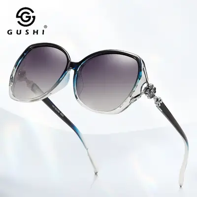 Gushi Polarized Sunglasses Women High End Blue Frame