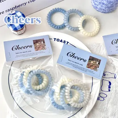Cheers Sea Salt Blue Hair Ring for Girls