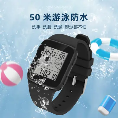 Waterproof Astronaut Sports Watch Black ABS TPU Strap