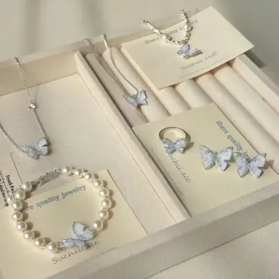 Elegant Kyanite Butterfly Necklace for Women