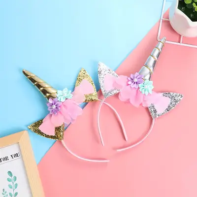 Unicorn Hairpin with Glitter Wings for Kids