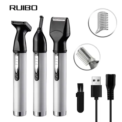 RuiBo 4-in-1 Electric Nose Hair Trimmer Set