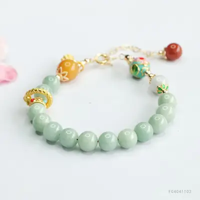 Guan Yu Jade Bracelet Full Color Natural Green