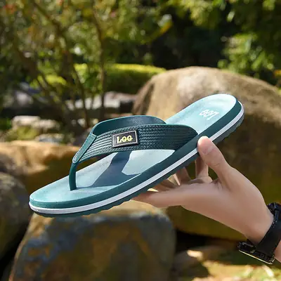 Men's Green Cross-Border Lightweight Flip Flops Large