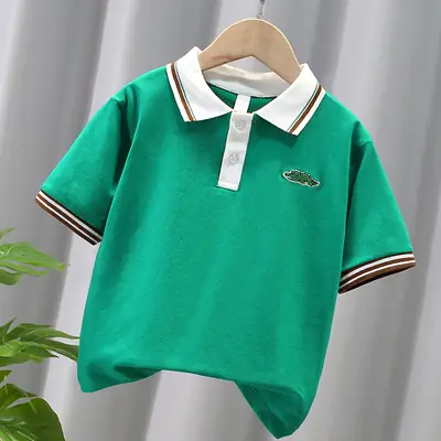Boys' Yellow Polo T-Shirt Short Sleeve Summer 25