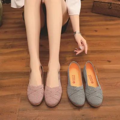 Women's Pink Gitter Flat Flats One Step Tbottomon