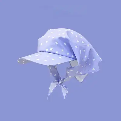 Japanese Style Sunshade Hat for Girls with Strap