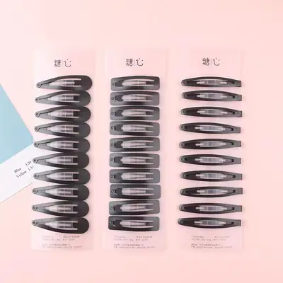 Korean Black Matte Hair Clip for Women 6cm
