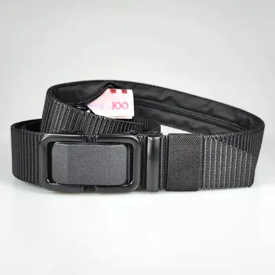 Men's Black Tactical Hidden Wallet Belt with Automatic Buckle