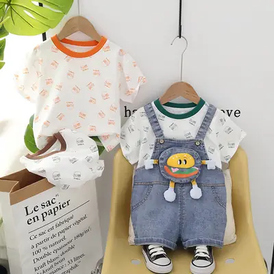 Kids Casual Summer T-Shirt & Denim Shorts Set 0-4Y