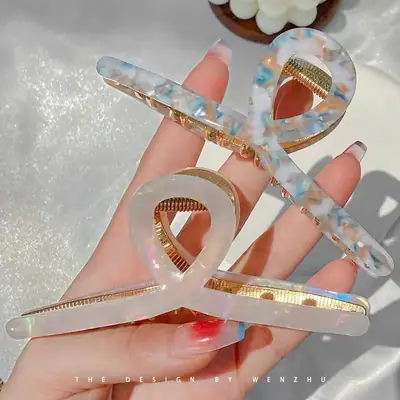 Mermaid Ji Acetic Acid Large Grab Clip Hairpin