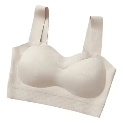 Women's White Ice Silk Camisole Bra Summer All-In-One