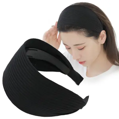 Women's Wide Bristled Headband with Anti-Slip Design