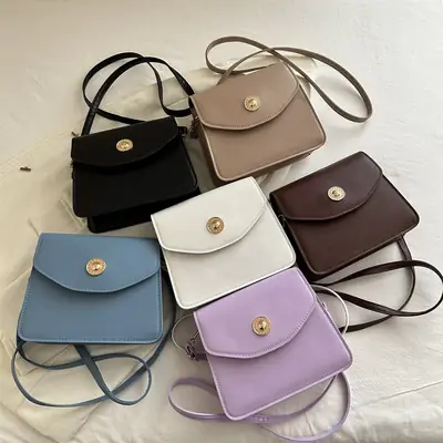 Black Square Shoulder Bag for Women 2024