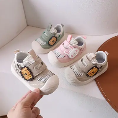 Baby Walking Shoes 2026 Summer Single Mesh Baby Shoes Lion Children's Shoes Single Shoes Rabbit Baby Shoes Single Mesh Walking Shoes