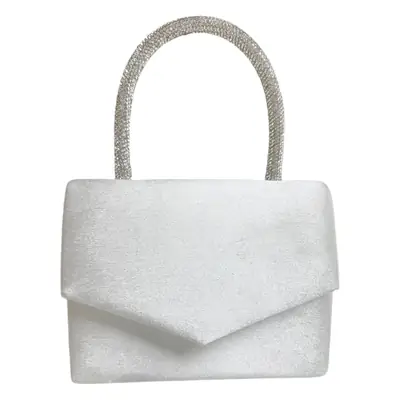 White Rhinestone Crossbody Bag for Women
