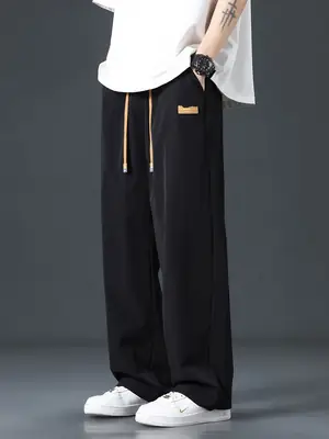 Men's Black Ice-Sweet Thin Wide Leg Pants